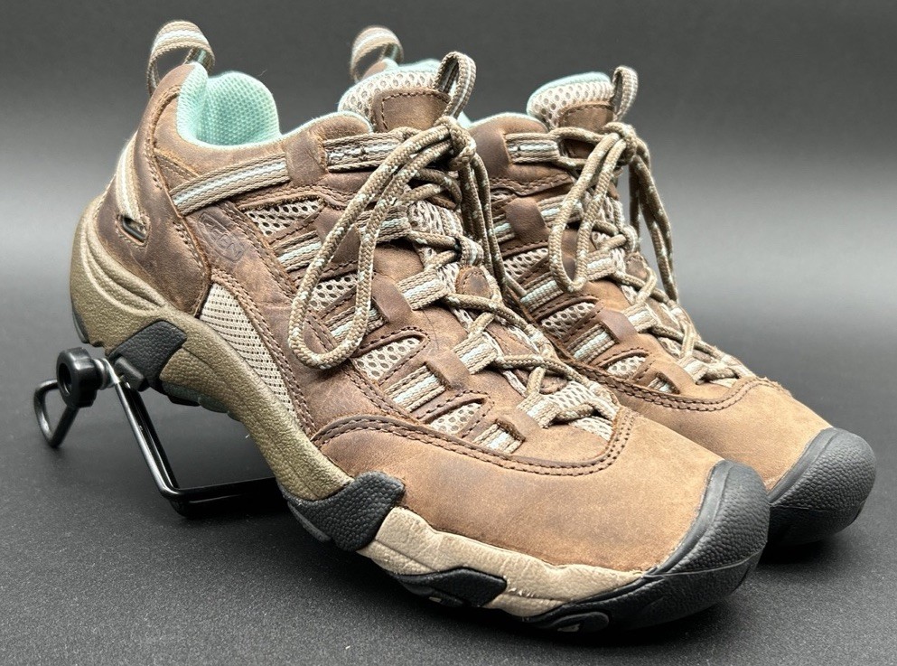 Scarpe da ginnastica KEEN Alamosa in pelle marrone stringate basse trail escursionismo donna 8 5 39