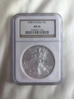 2008 W Eagle S$1 Burnished Silver Eagle Coin - Brown Label