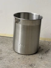 Calphalon Silver Stainless Steel Kitchen Utensil Tool Crock Holder Can