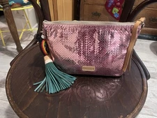 Consuela Women's Purse Metallic Pink With Charm