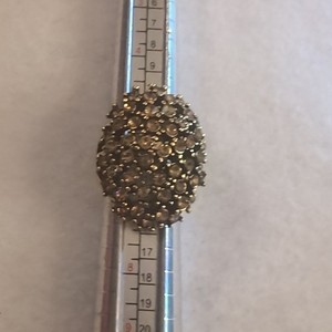 Gold Tone Rhinestone Cocktail Ring