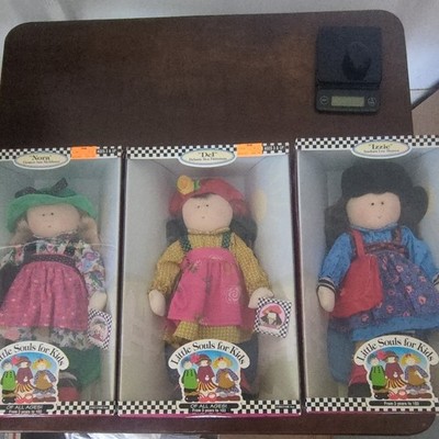 Little Souls for Kids 12in Cloth Doll Lot Nora Del Izzie, NIB Removable