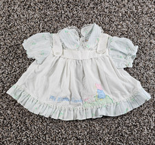 Vintage Mayfair Baby Girls Sz 3M Short Sleeve Dress Easter My Little Lamb