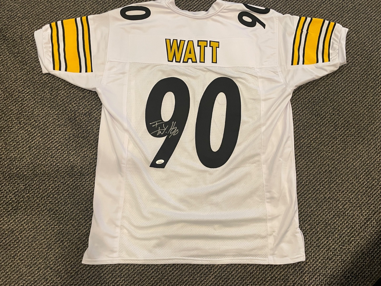 T.J. WATT PITTSBURGH STEELERS #90 SIGNED FOOTBALL JERSEY JSA 