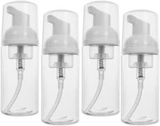 2oz Travel-Sized Foaming Pump Bottles, 4PCS Empty Foam Bottle, A-clear 
