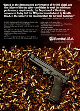 Beretta USA 92F pistol print advertisement
