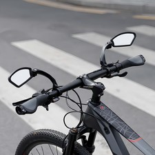 1 Pair E-Bike Handlebar Rear View Mirror Bicycle Rearview Rectangle Back Mirror