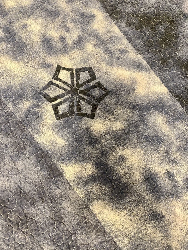 Quilt Dark Blue Navy Winter Snowflake Theme Farmhouse Full Size VERY GOOD Heavy - Image 3 of 4