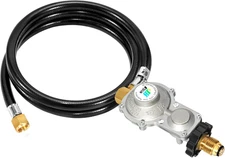 Gassaf 5FT 2 Stage Propane Regulator with Hose, 90 Degrees RV Propane Regulator 