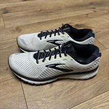 Brooks Sneakers Mens 13D Ghost 12 Black White Running Athletic Gym Shoes Comfort Brooks Ghost 12 Cushion Grey Black Running Shoes Men main image 3