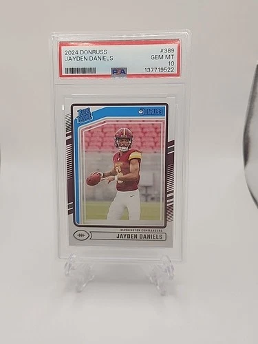 2024 Donruss Jayden Daniels Rated Rookie Base #389 (RC) PSA 10