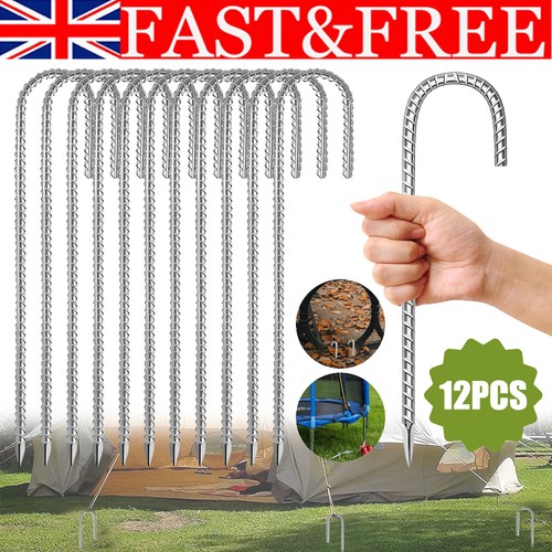 J-Shaped Rebar Stakes 12"