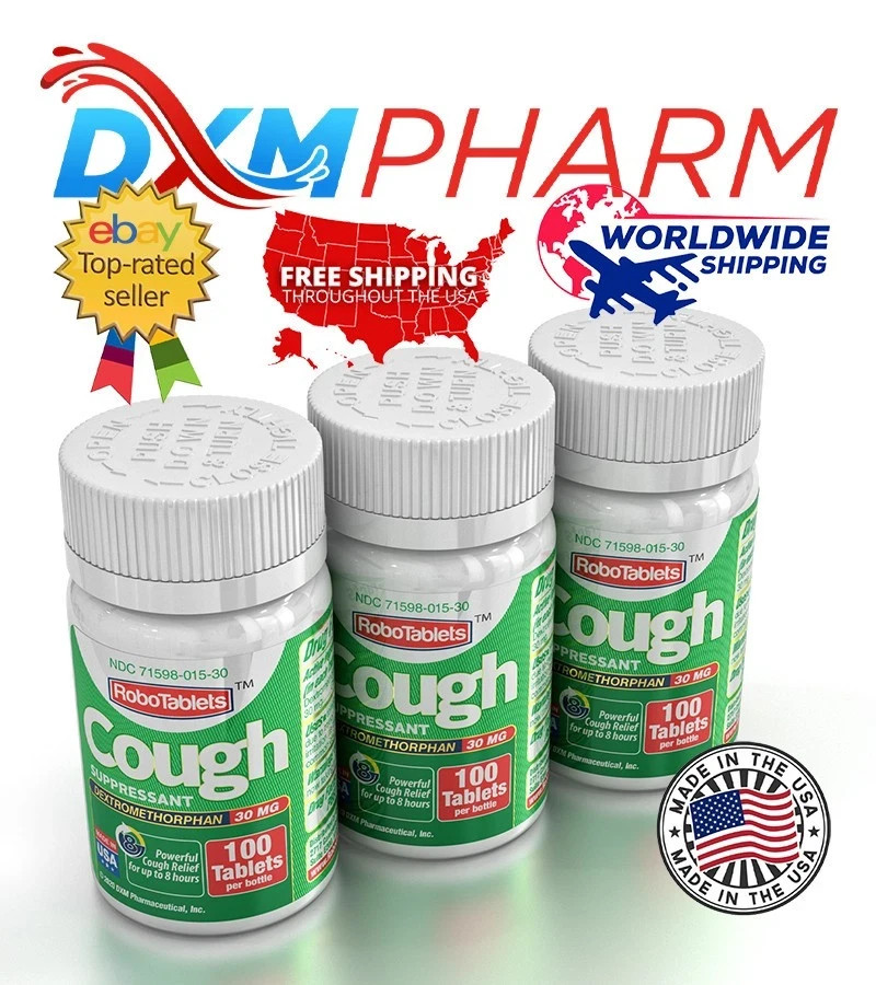3 PACK Cough Suppressant 100 Tablets 30mg Dextromethorphan