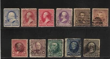 US Stamps Scott # 219 219D 220 221 222 223 224 225 226 227 228 - Used