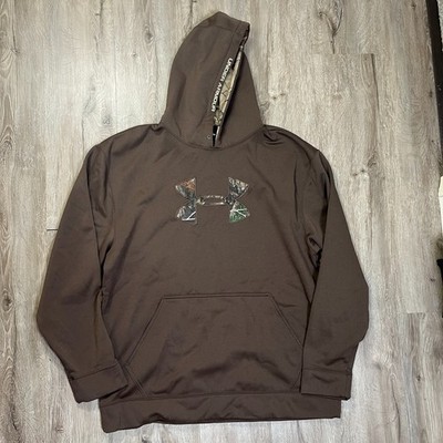 Under Armour Men's Camo Hoodie Brown Pullover XL Tech