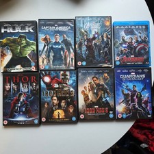 Marvel Cinematic Universe Bundle – 8‑Film Set (7 DVDs + 1 Blu‑ray) • VGC
