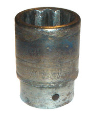 Walden Worcester USA 5136 3/4" Drive 12-Point SAE 1-1/8" Shallow Socket