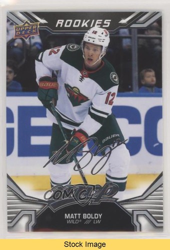 Matt Boldy [Silver Script] #222 2022 Upper Deck MVP card