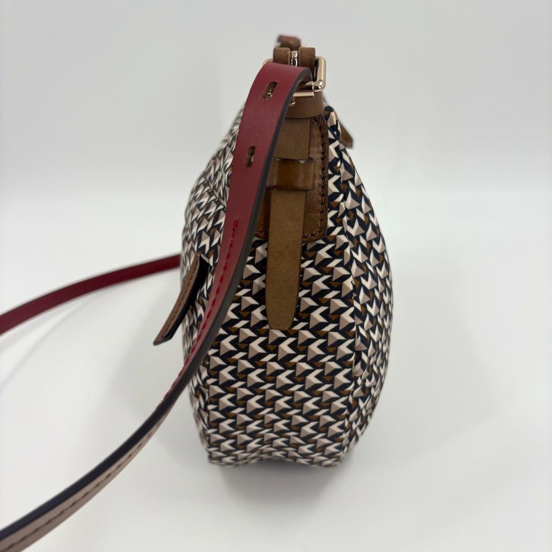 Roberta Pieri Brown Geometric Pattern Shoulder Ba… - image 17