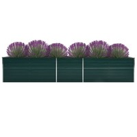 Garten-Hochbeet Verzinkter Stahl 400X80X45 Cm GrüN