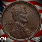 1916 P Lincoln Cent Wheat Penny A0156