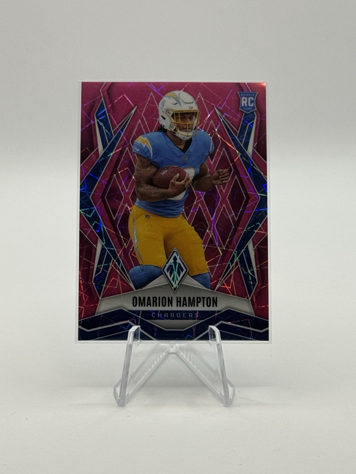 2025 Panini Phoenix - Rookies Omarion Hampton #192 Pink Lazer 125/149 (RC)