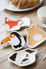 Novelty Cute Animal Shaped Ceramic Tea Bag Holder Storage Teabag Rest Tidy Spoon