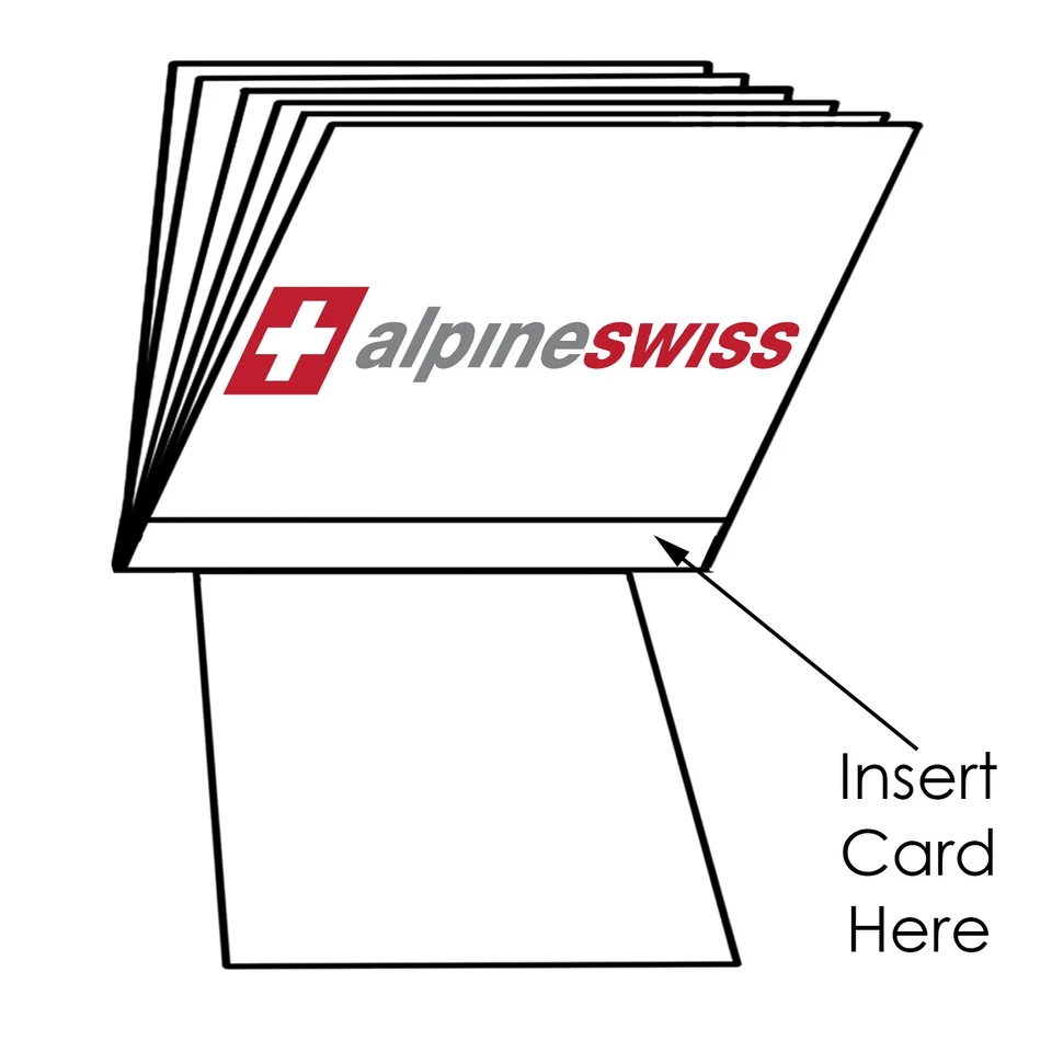 Alpine Swiss Set of 2 Plastic Wallet Inserts 6 Page Card Holder Picture Windows - Image 4 of 4