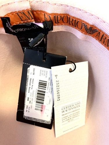 Sombrero mujer EMPORIO ARMANI noble rosa lana talla 56/M ¡NUEVO ETIQUETA NP 410€! - Imagen 8 de 8
