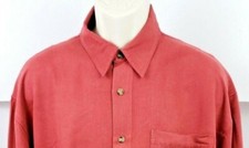 Original Island Sport Mens Long Sleeve Button Front Shirt Rayon Poly Blend XL