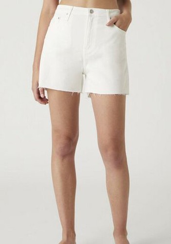 Calvin Klein Mom Pantalones Cortos [Talla 32] Mujer Vaqueros Blanco Neu | eBay