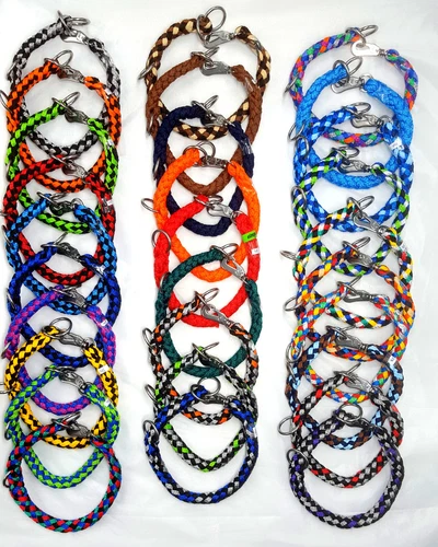 Collar Round Braided with Stop and Sprinkler Hook Stainless Steel Rope