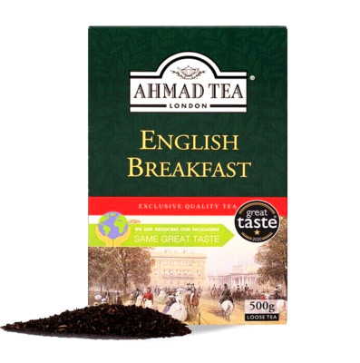 500 g Schwarztee lose ENGLICH BREAKFAST AHMAD TEA LONDON Schwarzer Tee