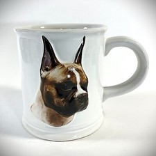 VTG Boxer Dog 3-D Coffee Mug Barbara Augello Art Xpres Corp "Best Friend" EUC