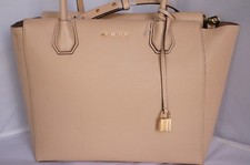 New Michael Kors Women's Bag Mercer Satchel Beige Tote Shoulder Handbag