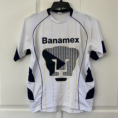 UNAM Banamex Fubol Soccer Jersey Shirt Adult Large White #12 Men