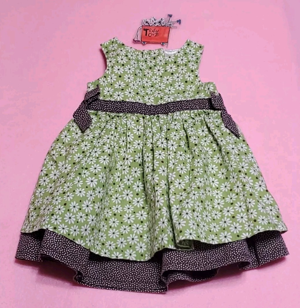 VINTAGE CARTERS BABY GIRL DRESS NEWBORN BROWN GREEN WHITE FLOWERS POLKA DOTS VINTAGE CARTERS BABY GIRL DRESS NEWBORN BROWN GREEN WHITE FLOWERS POLKA DOTS