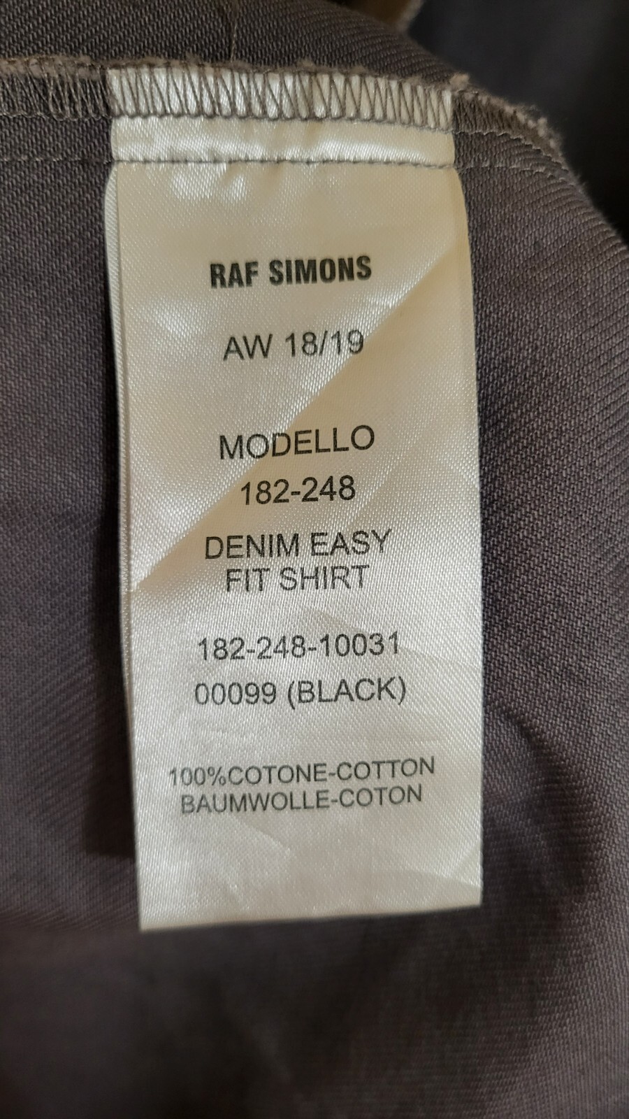 Authentic Raf Simons Leather Patch Logo Oversized… - image 6