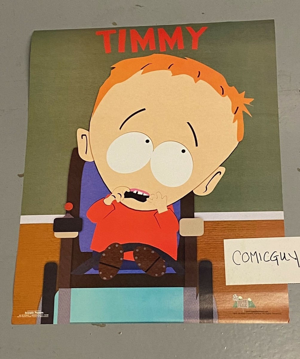 Vintage 2000 South Park Timmy in Wheelchair Poster (unused) 16x20