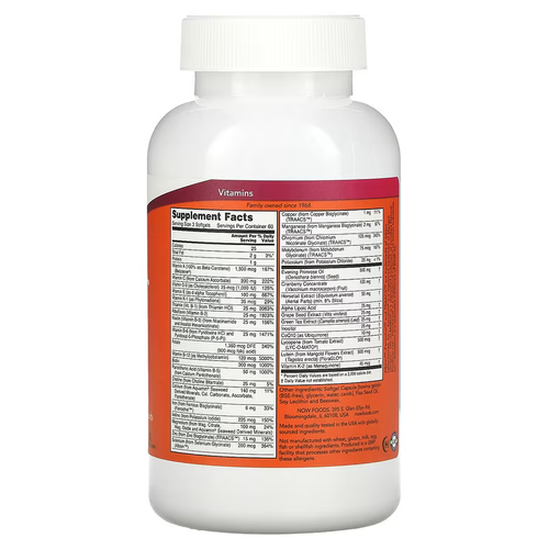 NOW Foods, EVE, Superior Women's Multi, 180 Softgels - Picture 2 of 2