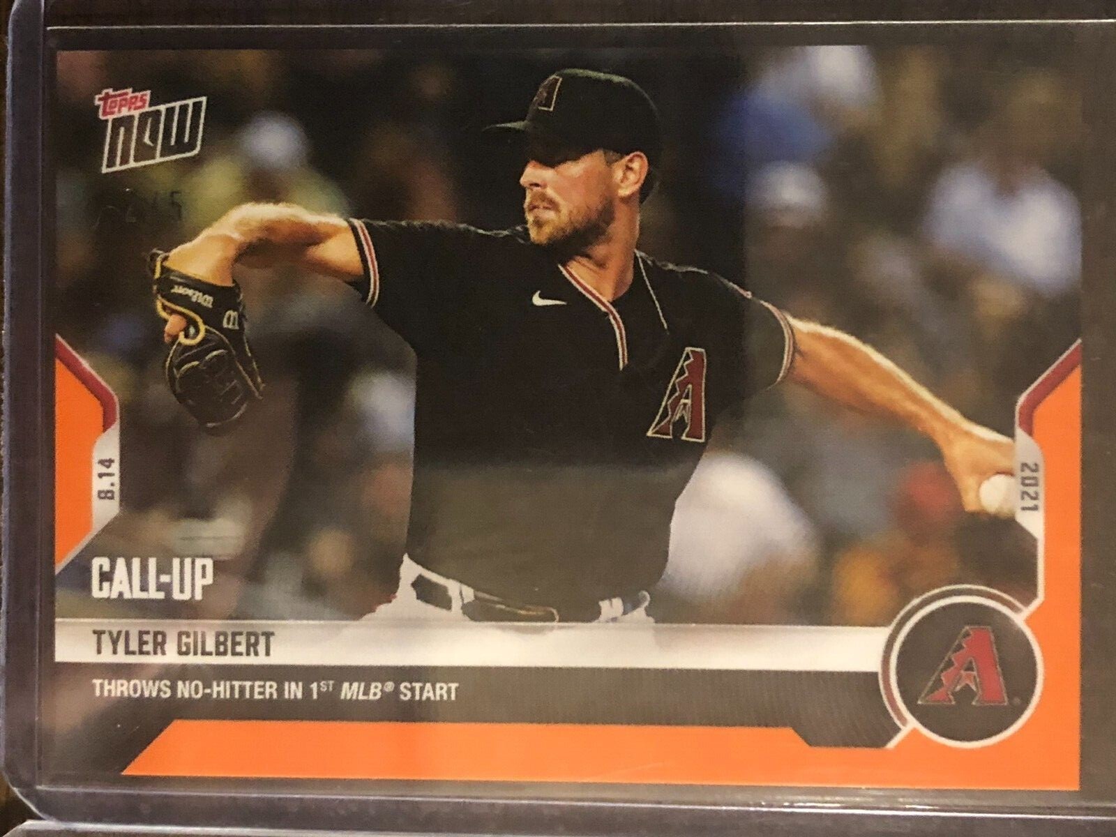 2021 Topps Now #661 Tyler Gilbert Arizona Diamondbacks CALL-UP 2/5
