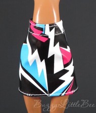 Frankie Stein Neon Frights Lightning Bolt Pleather Skirt Monster High Doll G3