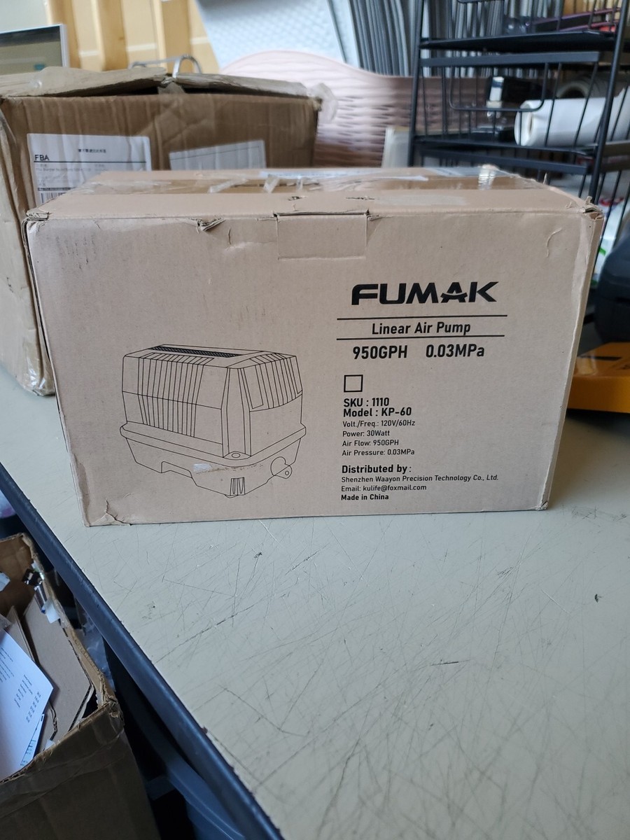 FUMAK Linear Air Pump KP-40/KP-60/KP-80 for Pond Aeration Hydroponic 635GPH FUMAK Linear Air Pump KP-40/KP-60/KP-80 for Pond Aeration Hydroponic 635GPH