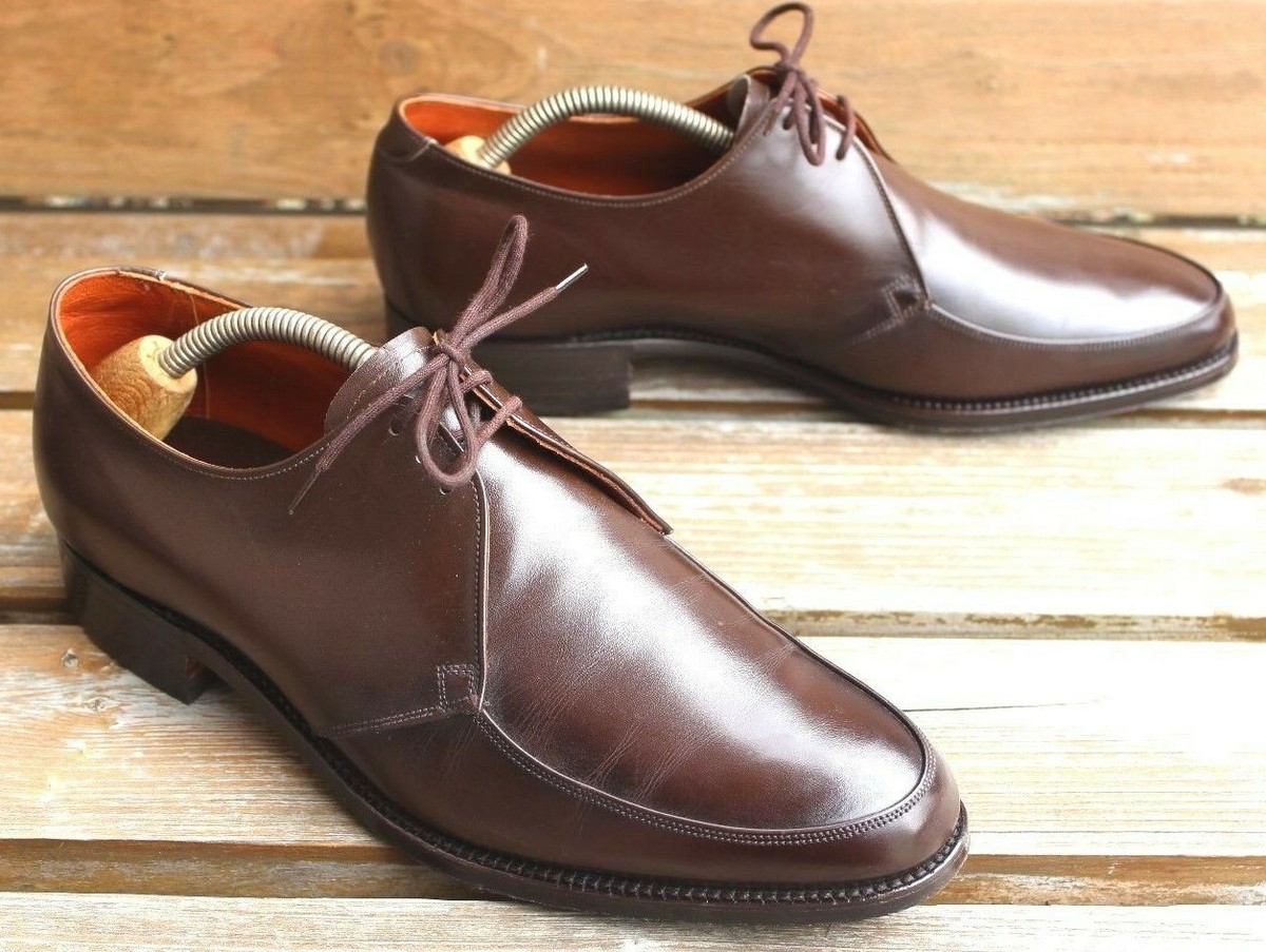 Vintage 1980s Brown Leather Derby, Mens 8 E/F, Made in Vintage 1980s Brown Leather Derby, Mens 8 E/F, Made in