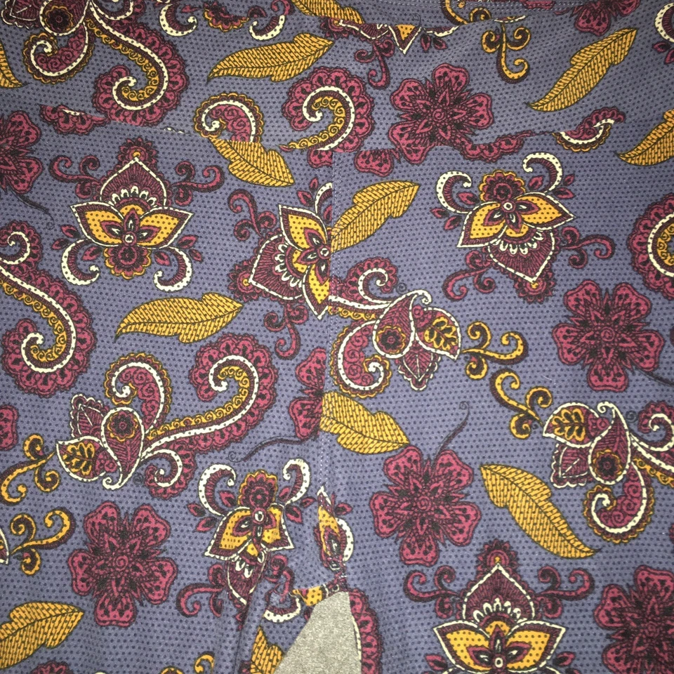 LuLaRoe Size TC Blue Background With Paisley/Floral Print HTF Unicorn Leggings - Image 4 of 4