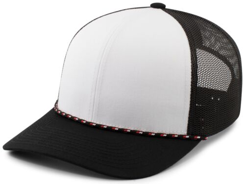 Pacific Headwear 104BR Pro-Stitched Trucker Snapback Braid Curved Stylish Cap - Picture 14 of 16