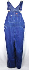 Dickies Men's Blue Jeans Bib Overalls Work Wear USA Made Denim Button Fly 40X32