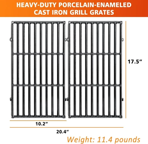 Porcelain-Enameled Cast Iron Grill Grates for Weber Spirit E210 S210 E220 S220