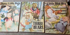 3 Antique Childrens book The Three Bears Other Stories Storybook 1927 Saalfield