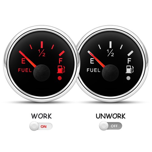 4 Gauge Set 52mm Fuel Level/Water Temp/Oil Pressure/Voltmeter For Boat Car Truck - Picture 12 of 18
